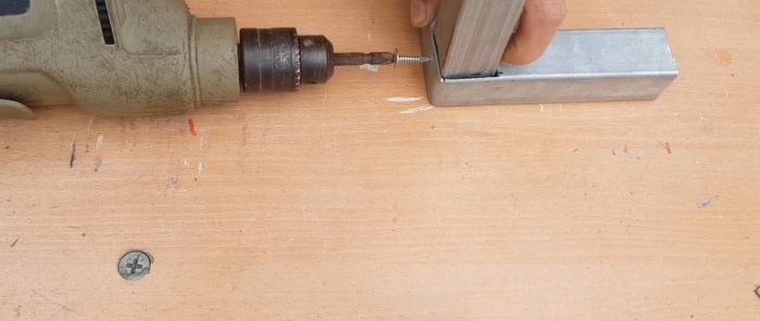 How to make a corner connection of three profile pipes without welding