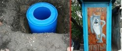 How to build an outdoor toilet from blocks