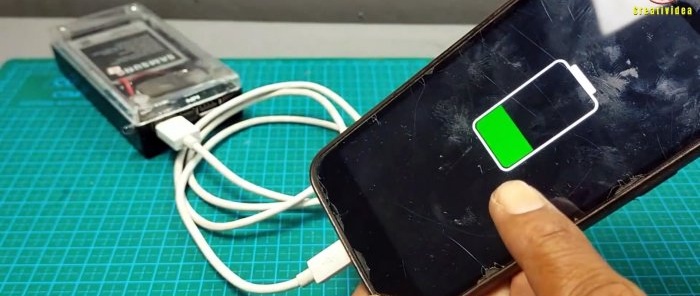 How to make a power bank for a smartphone from batteries from old mobile phones