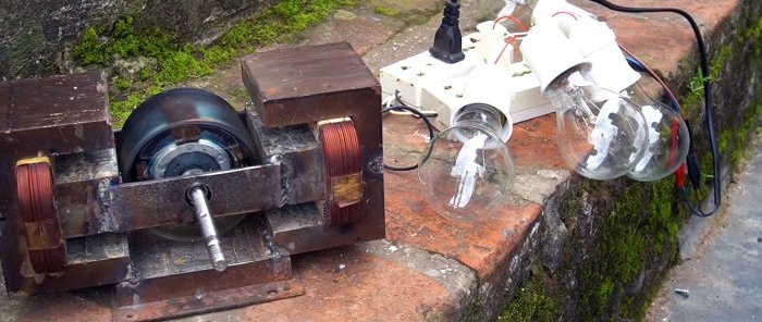 How to make a 220V generator from microwave transformers