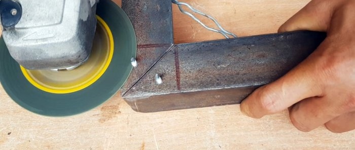 How to make a right angle from a corner without welding