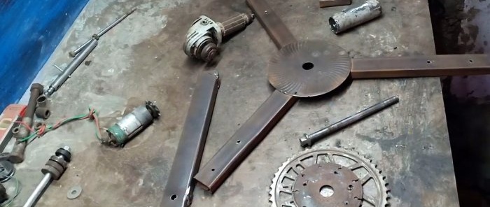 How to make a wind generator from a grinder gearbox and other junk