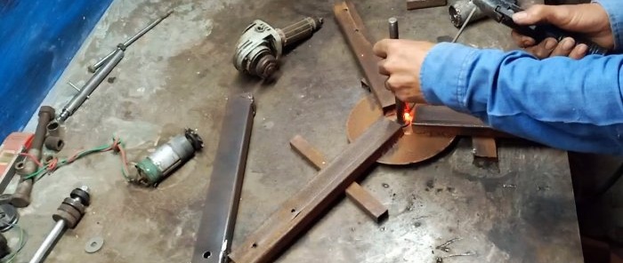 How to make a wind generator from a grinder gearbox and other junk