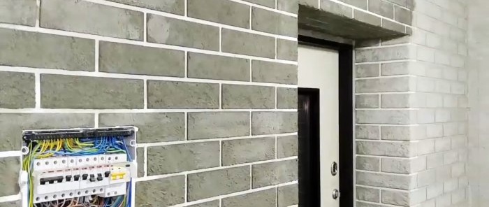 Do-it-yourself cheap imitation of brickwork