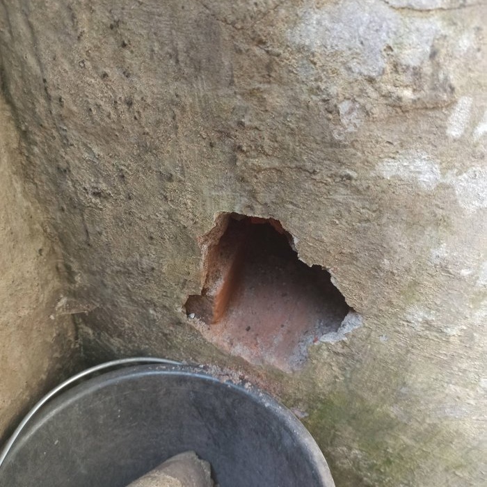 A quick and cheap way to lay a pipe under the foundation Personal experience