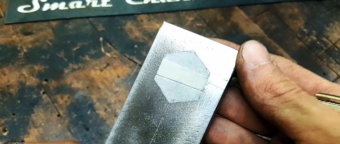 How to make a hex hole in thick steel in a garage