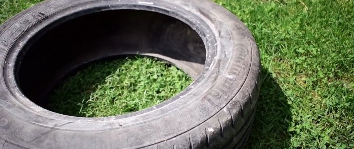 How to make an outdoor swing from an old tire and delight the kids