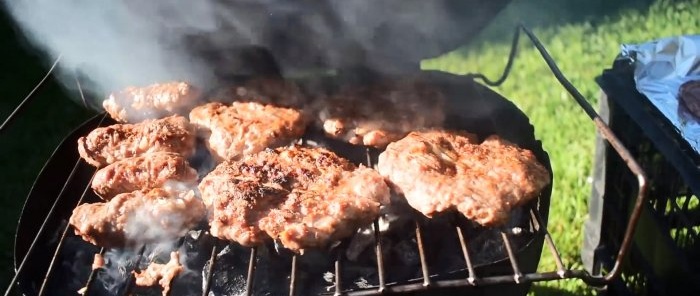 Mini grill made from a freon cylinder