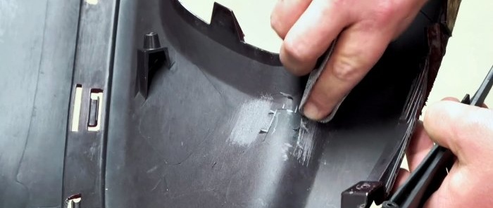 How to repair a plastic mount