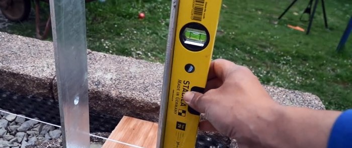 How to securely install posts for a crooked round timber terrace