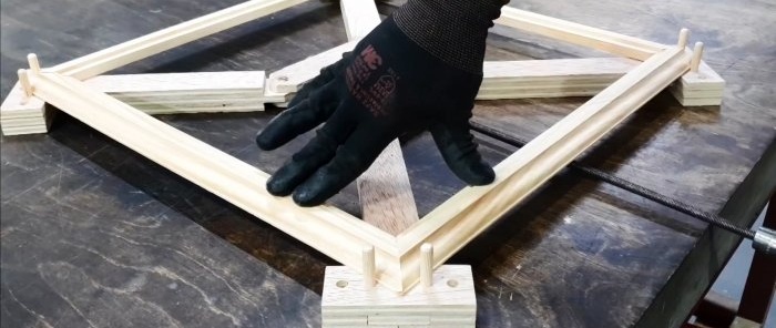 How to make a clamp for quick assembly of baguette frames driven by a screwdriver