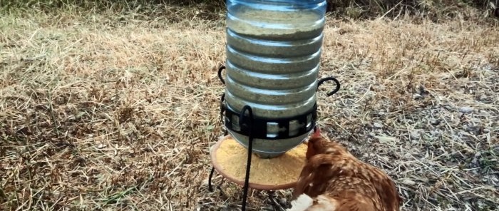 How to make a simple chicken feeder from a PET bottle