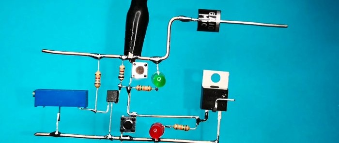 Key without relay with automatic shutdown for battery charging