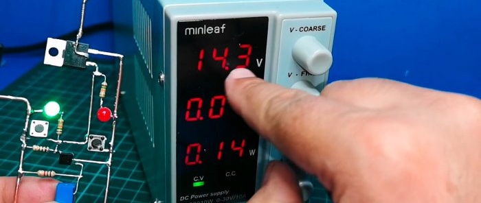 Key without relay with automatic shutdown for battery charging