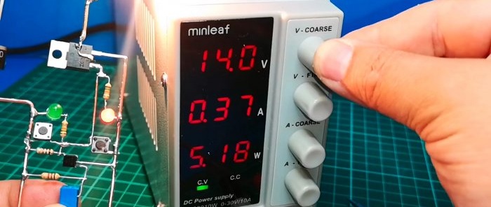 Key without relay with automatic shutdown for battery charging