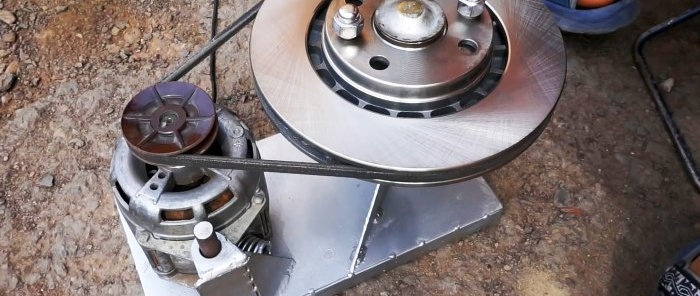 How to assemble a machine for grinding brake discs from a washing machine motor at home