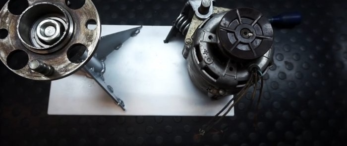 How to assemble a machine for grinding brake discs from a washing machine motor at home