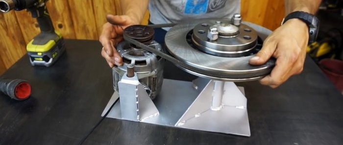 How to assemble a machine for grinding brake discs from a washing machine motor at home