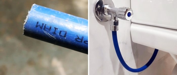 How to make a thin hose from a PP pipe for connecting plumbing