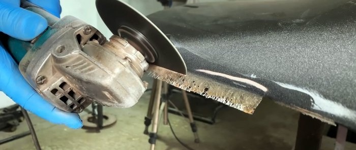 How to repair through corrosion of a car without welding and a spray gun