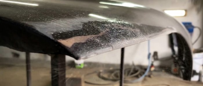 How to repair through corrosion of a car without welding and a spray gun