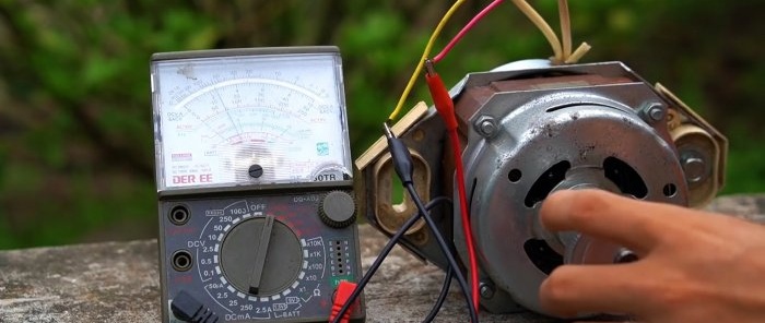 How to make a 220V generator from a washing machine motor and a brush cutter motor