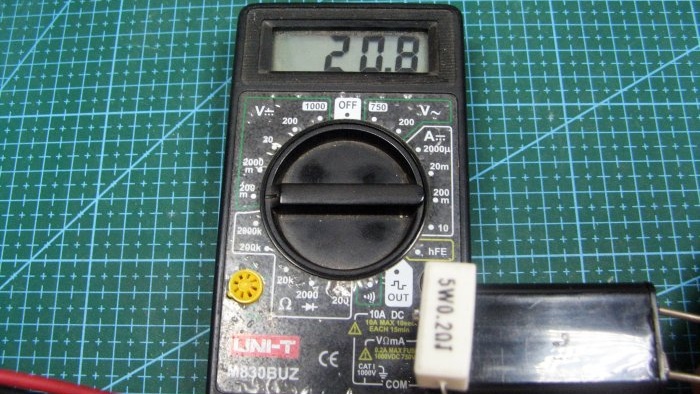 A useful attachment to a multimeter for measuring low-resistance resistors