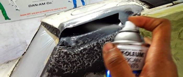 How to repair through corrosion of a car body without welding