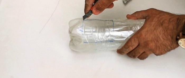 How to make a simple fruit picker from high branches from a PET bottle