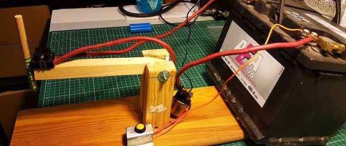 How to make a resistance welding machine from a car battery