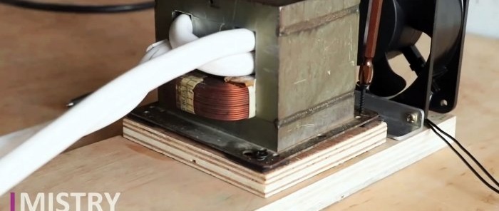 How to make a spot welder from an old microwave transformer