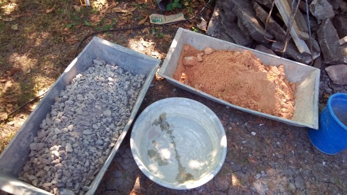 DIY concrete blind area around the house