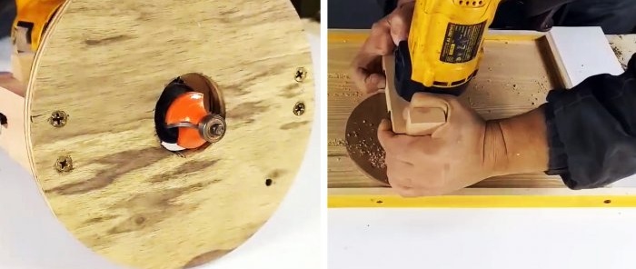 How to make a removable attachment that will turn your drill into a router