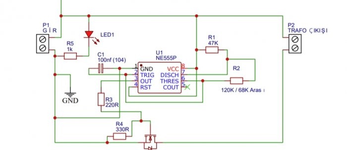 Simple 220V inverter circuit for transformers with two terminals