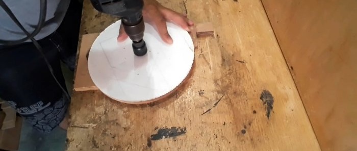 How to make a radial fan for a workshop hood from plywood and a washing machine motor