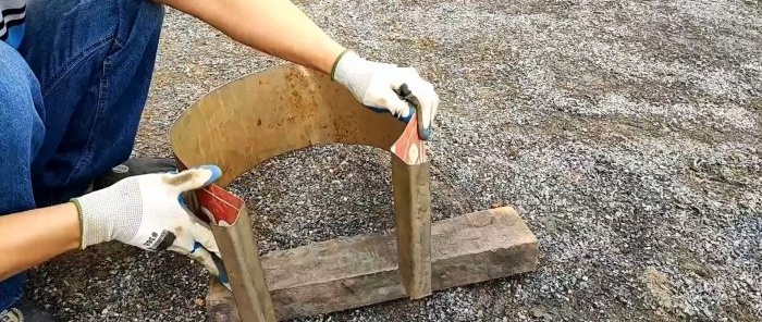 What to make from a leaky barrel that is not suitable for water An outdoor wood stove