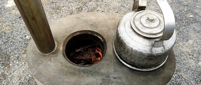 What to make from a leaky barrel that is not suitable for water An outdoor wood stove