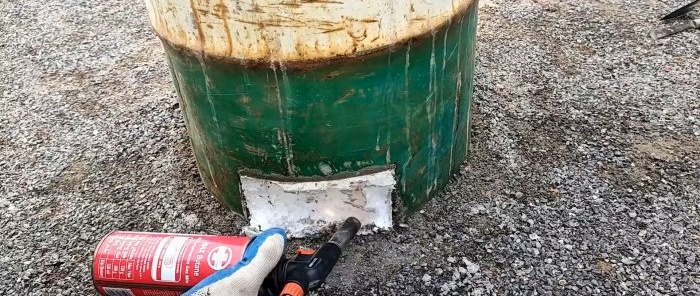 What to make from a leaky barrel that is not suitable for water An outdoor wood stove