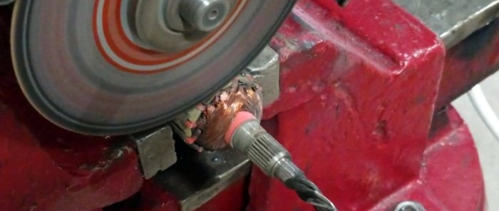 How to make a useful grinding attachment from a burnt-out engine armature