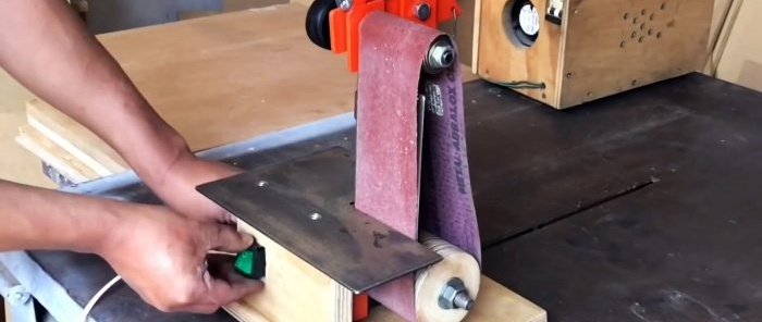 How to make a belt sander based on a washing machine motor