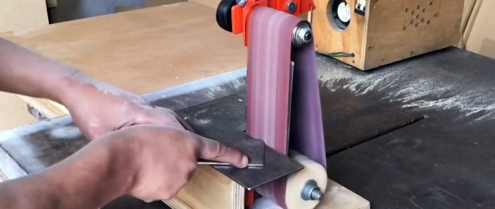 How to make a belt sander based on a washing machine motor