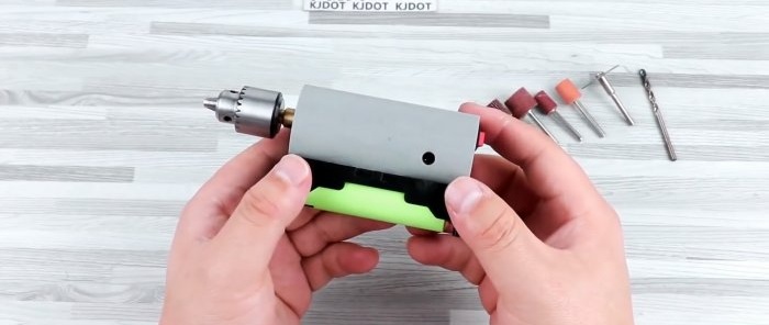 Do-it-yourself powerful cordless drill made from PVC pipe