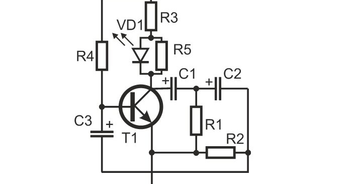 LED flasher with only 1 transistor