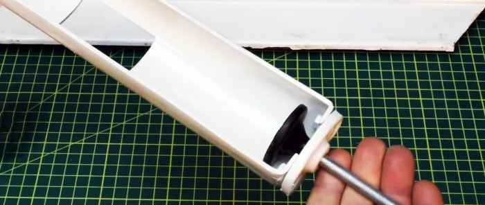 How to make a sealant gun for a screwdriver from a PVC pipe