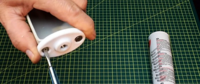 How to make a sealant gun for a screwdriver from a PVC pipe