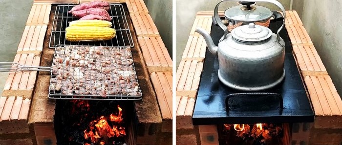 Brick oven-grill How to easily make it yourself