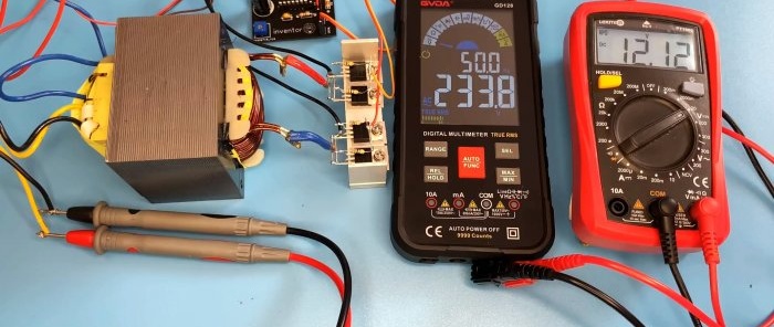 How to make a simple 12-220 V inverter with a power of 2500 W and a frequency of 50 Hz