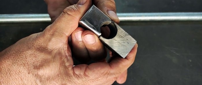 How to make a long clamp with a lifting chute for quick work