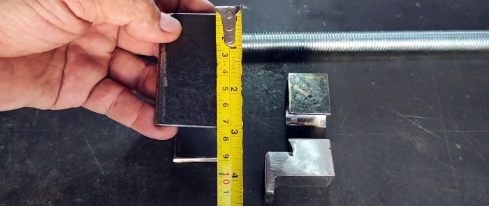 How to make a long clamp with a lifting chute for quick work