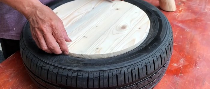 Come realizzare una sedia da esterno con vecchi pneumatici